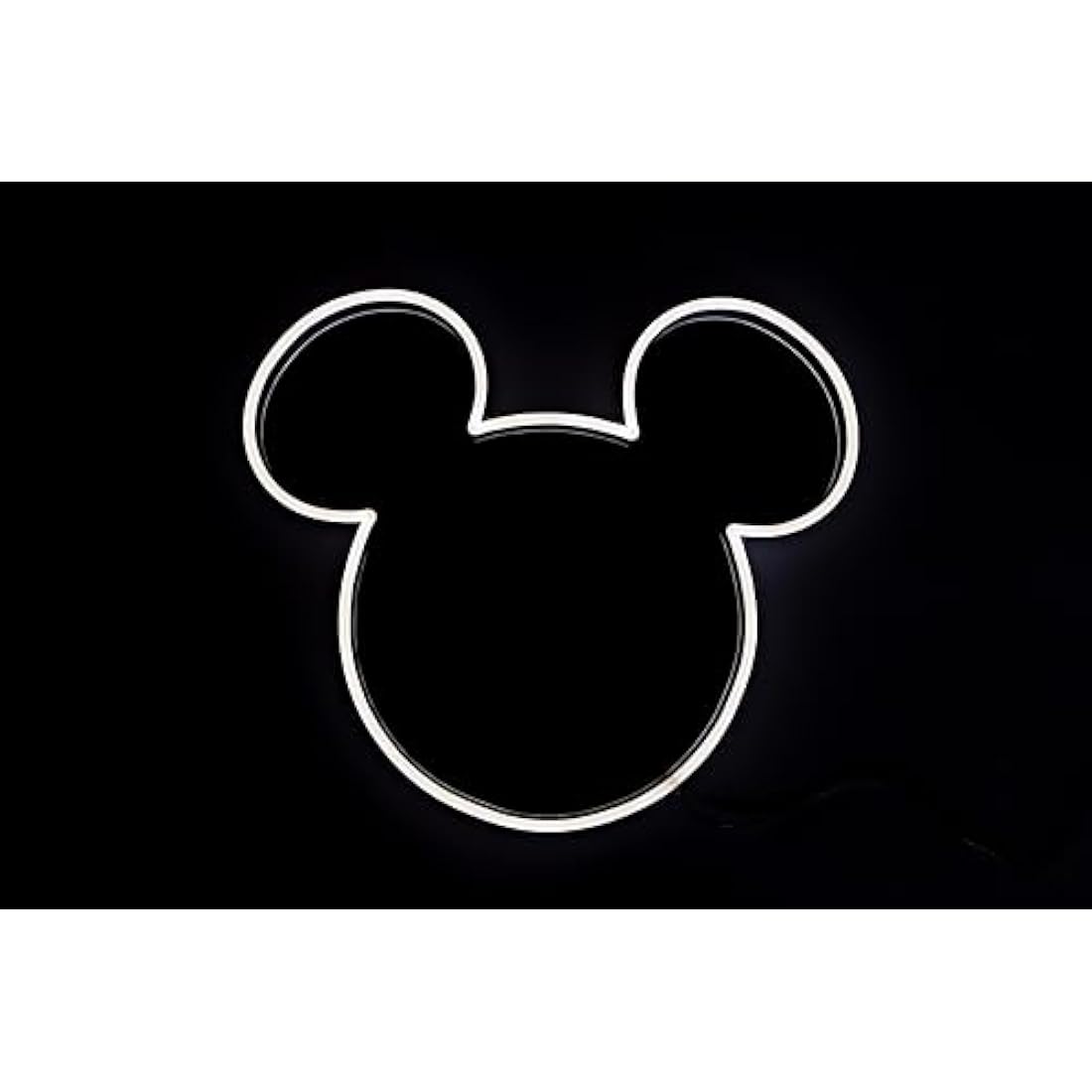 Yellowpop Mickey Mouse LED Neon Sign | White Mirror Wall Decor