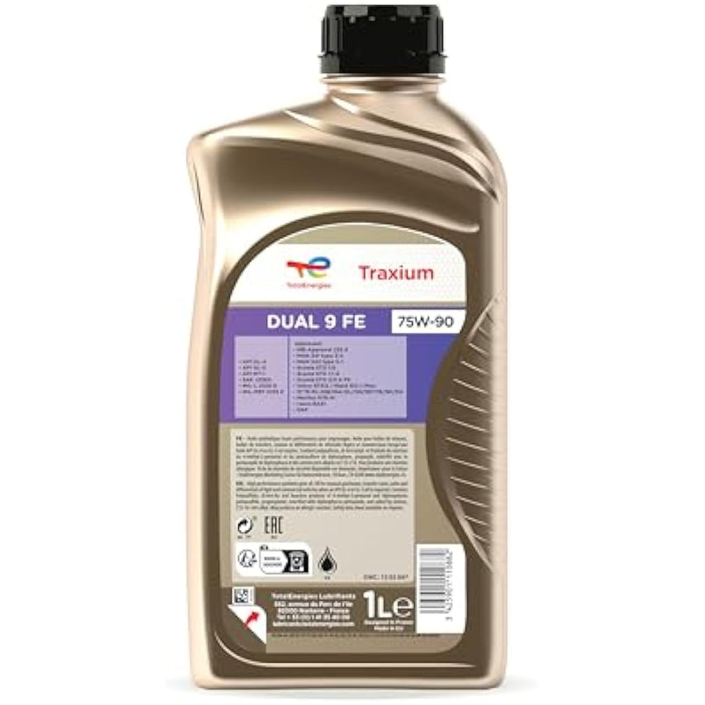 TotalEnergies Traxium Dual 9 FE 75W90 Synthetic Transmission Oil - 1L
