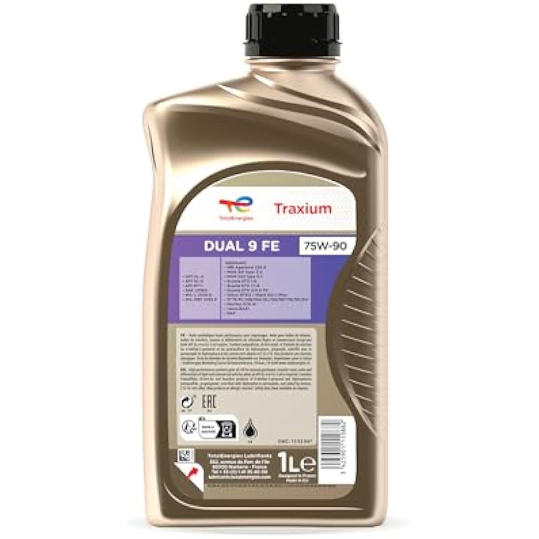 TotalEnergies Traxium Dual 9 FE 75W90 Synthetic Transmission Oil - 1L
