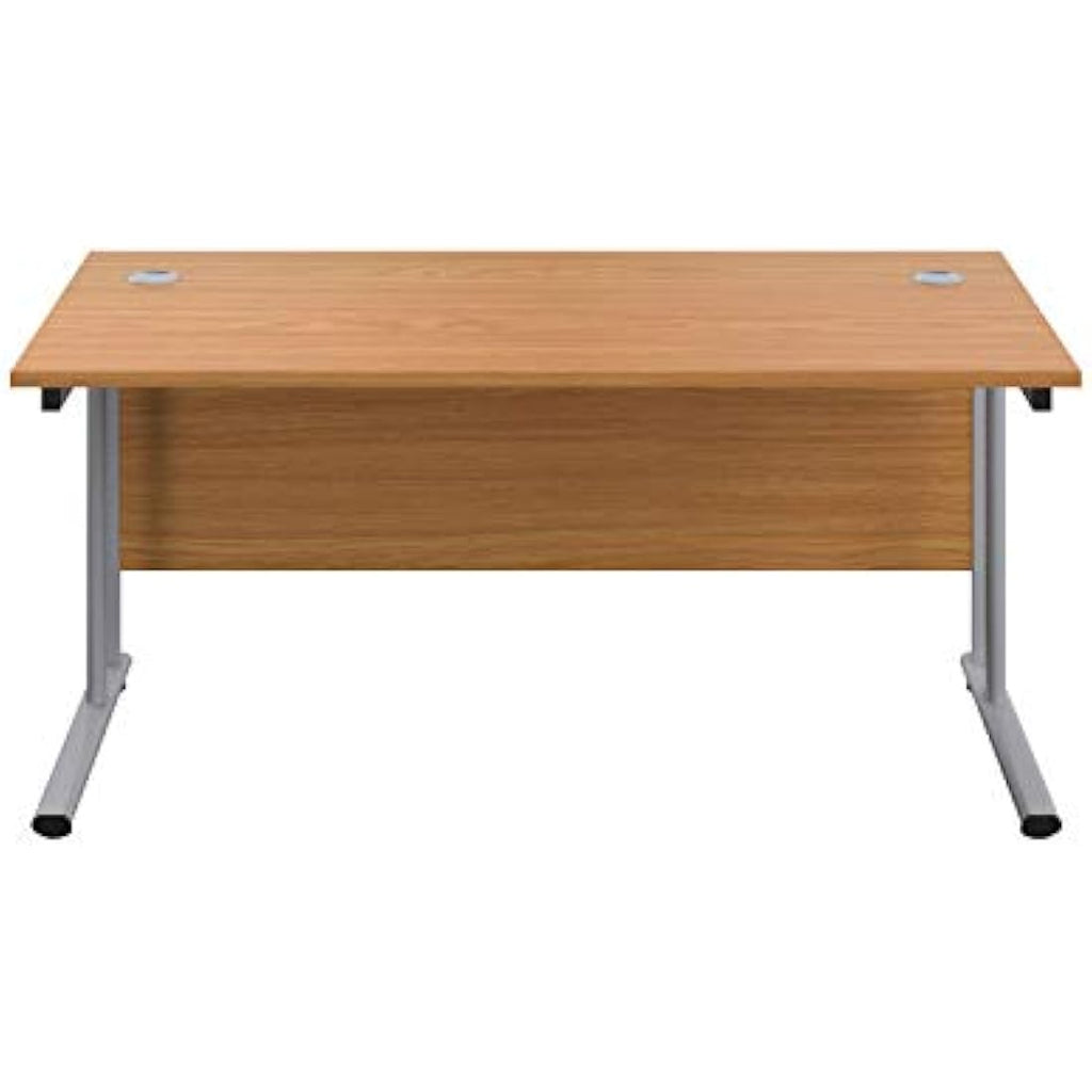 Office Hippo Bürotisch – Freitragender Schreibtisch, Eiche, 140x80cm
