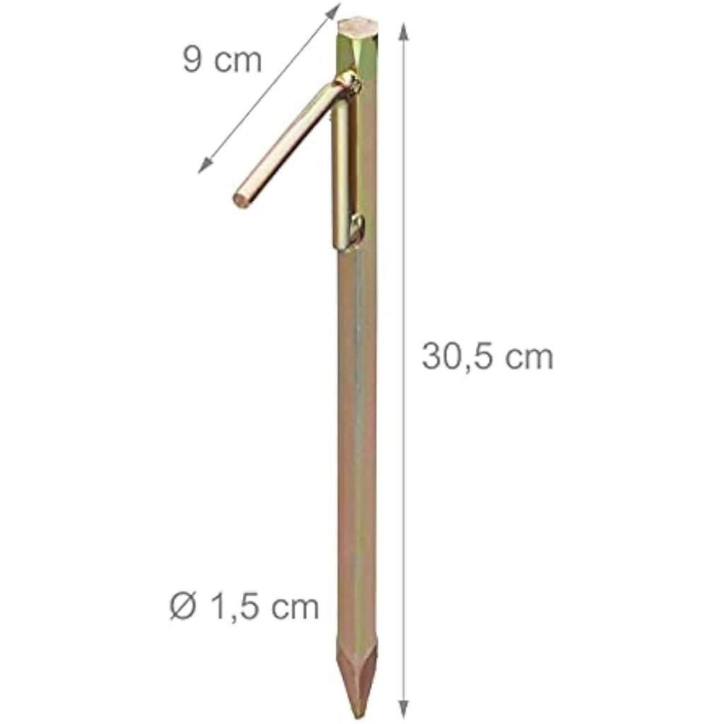 Relaxdays Heavy Duty Tent Stakes – 4 Pack Galvanized Steel for Rocky Ground