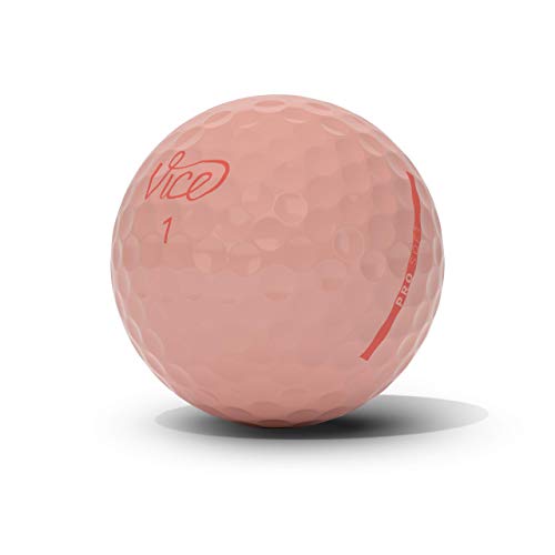 Vice Golf Pro Soft Hue Peach Parfait Urethane Golf Balls - 3 Piece