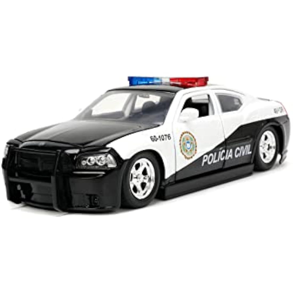 Jada 33665BK Diecast Collectible Miniature Car, Black/White Model