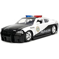 Jada 33665BK Diecast Collectible Miniature Car, Black/White Model