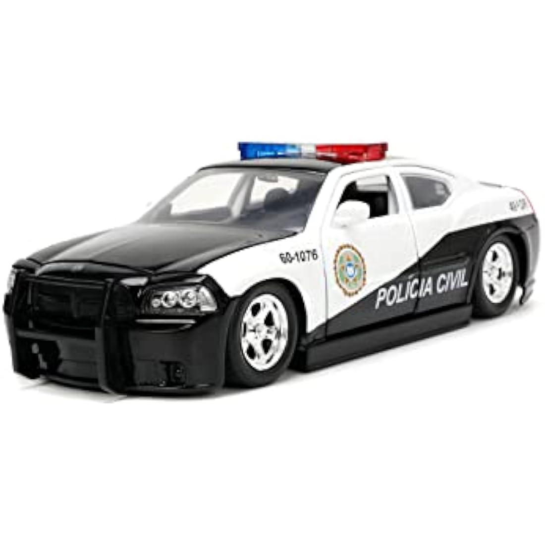 Jada 33665BK Diecast Collectible Miniature Car, Black/White Model