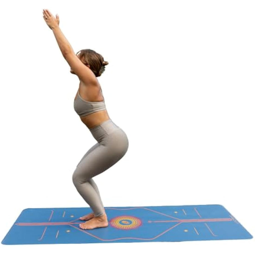 Liforme Radiant Sun Yoga Mat – Non-Slip Eco-Friendly Mat with Bag