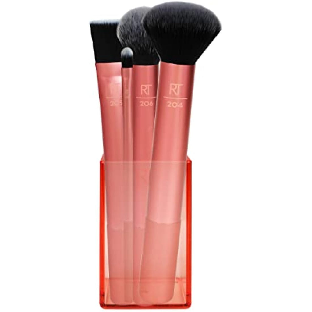 Real Techniques Flawless Base Set – 5 Piece Makeup Brush Kit with Cup