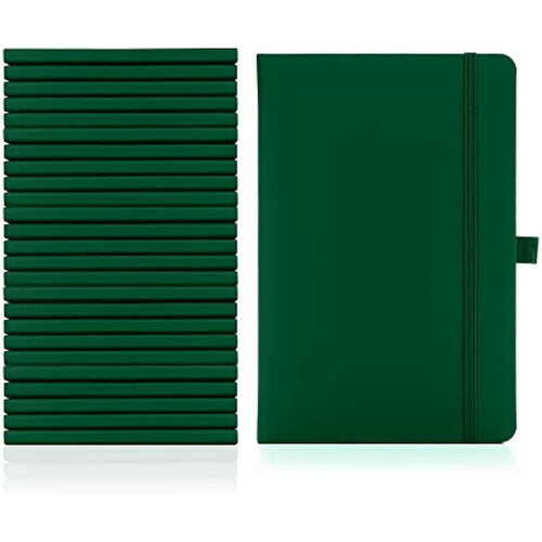 Notes London A5 Lined Notebook Bulk Pack of 25 – Green Vegan Leather