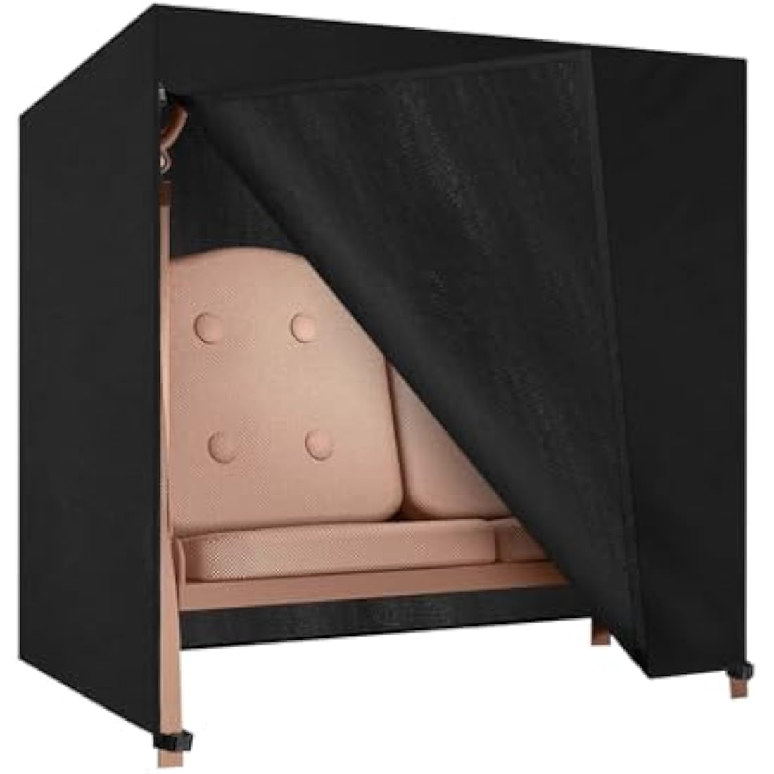Dokon 2 Seater Garden Swing Cover | Waterproof Oxford Fabric – Black
