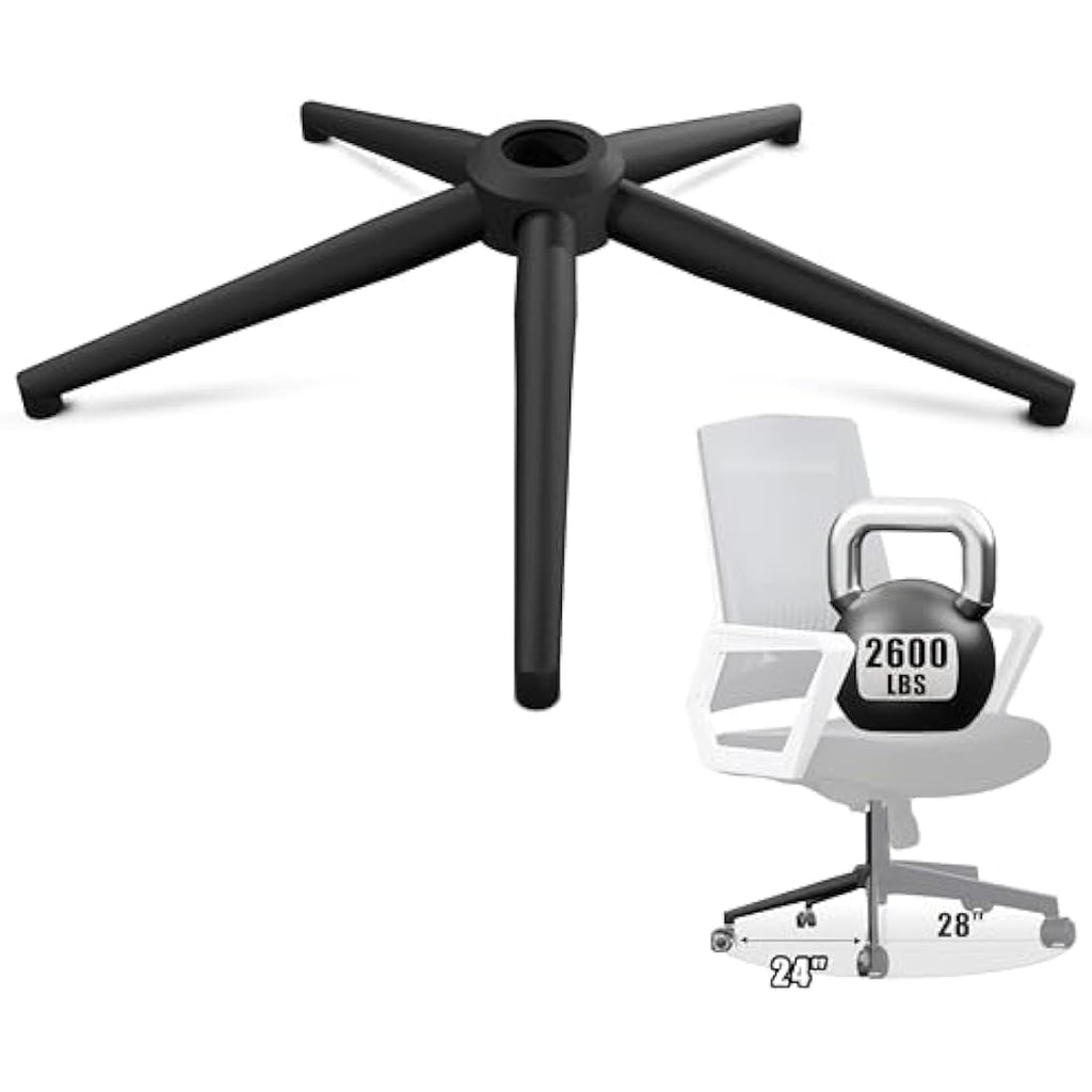 Sytopia 24'' Office Chair Base Replacement - Heavy Duty 2600lbs Metal