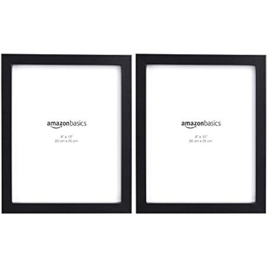 Rectangular Photo Frames - 2-Pack Black Glass 20x25 cm