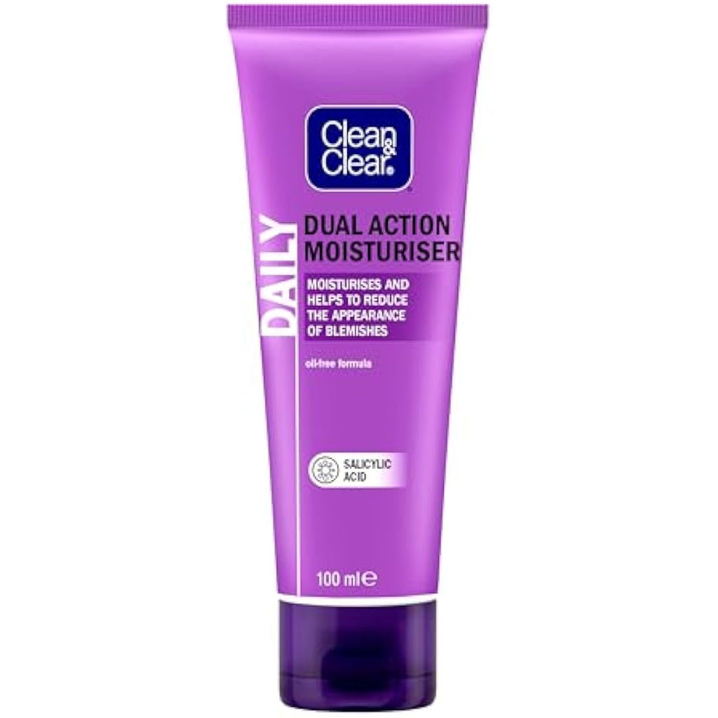 Clean & Clear Dual Action Oil-Free Moisturiser for Sensitive Skin – 100ml