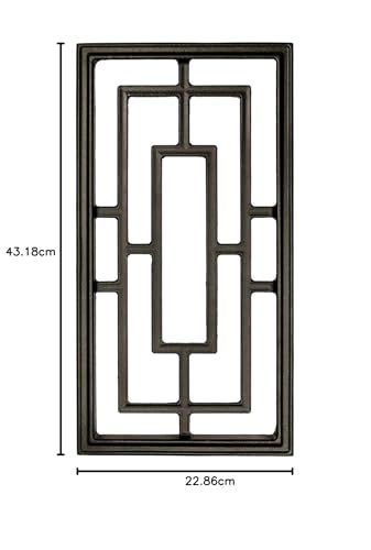 Nuvo Iron Rectangular Gate Insert - 9" x 17" Black Cast Aluminum