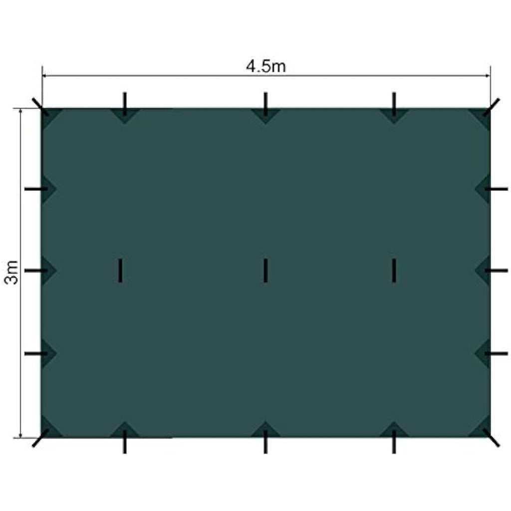 Lomo 4.5m x 3m Bushcraft Tarp - Waterproof Survival Bivi Shelter