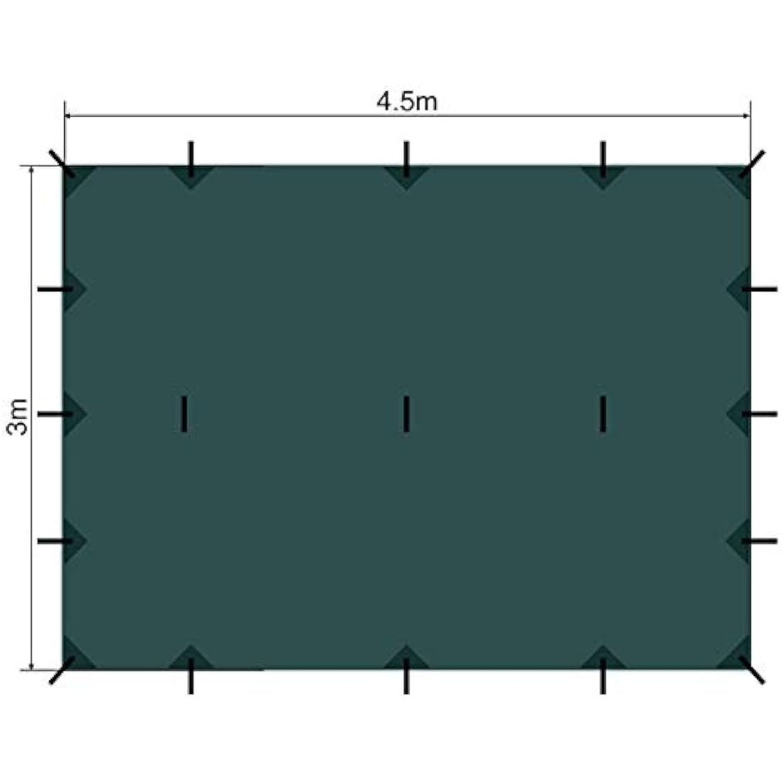 Lomo 4.5m x 3m Bushcraft Tarp - Waterproof Survival Bivi Shelter