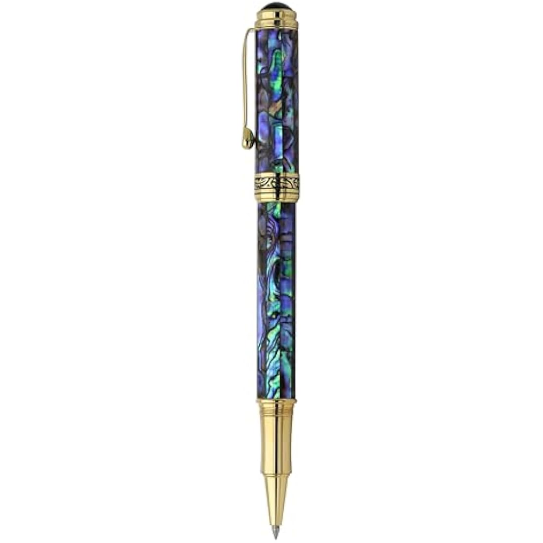 Xezo Maestro Rollerball Pen | Paua Sea Shell & 18K Gold Plated Limited Edition
