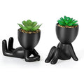 Artificial Succulents – 2PCS Mini Faux Plants in Ceramic Pots