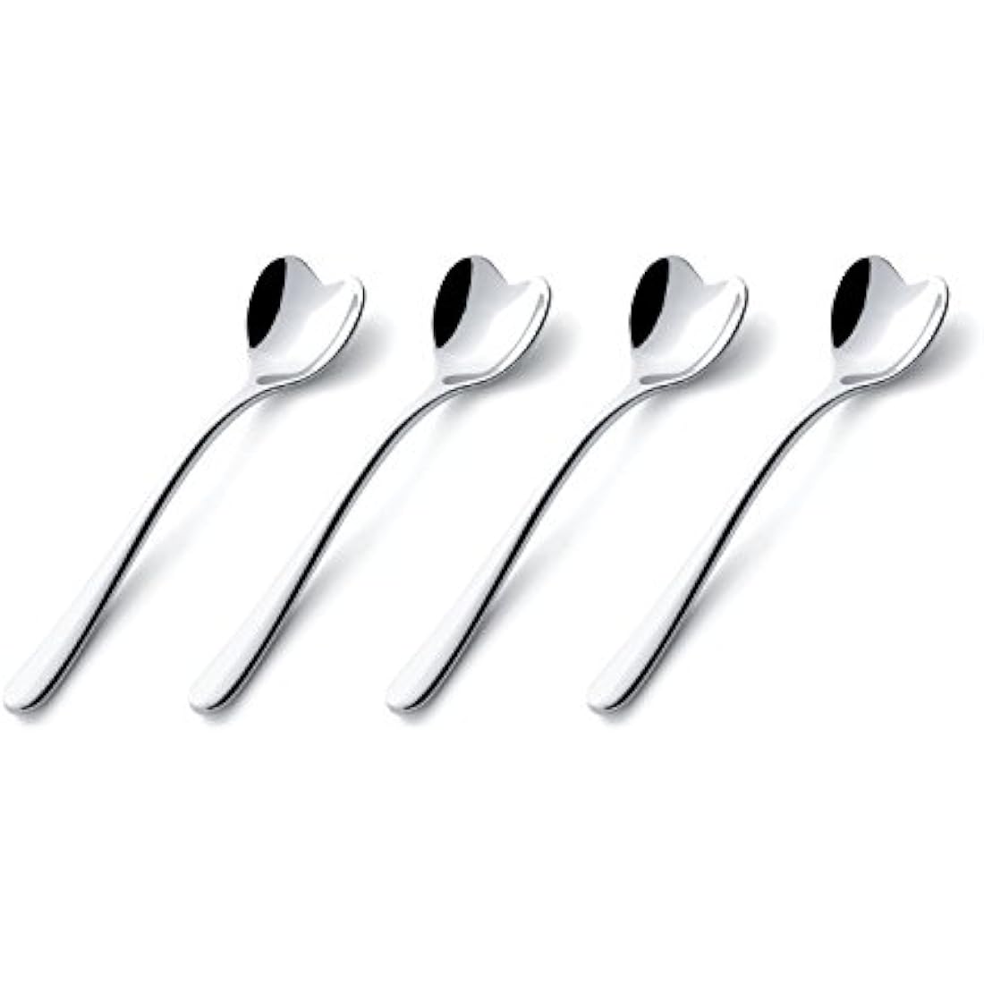 Alessi Big Love Heart Ice Cream Spoons - 18/10 Stainless Steel Set of 4