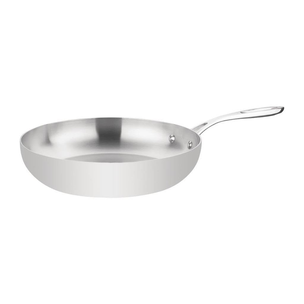 Vogue Tri-Wall Frying Pan – 280mm Heavy Duty Stainless Steel Cookware