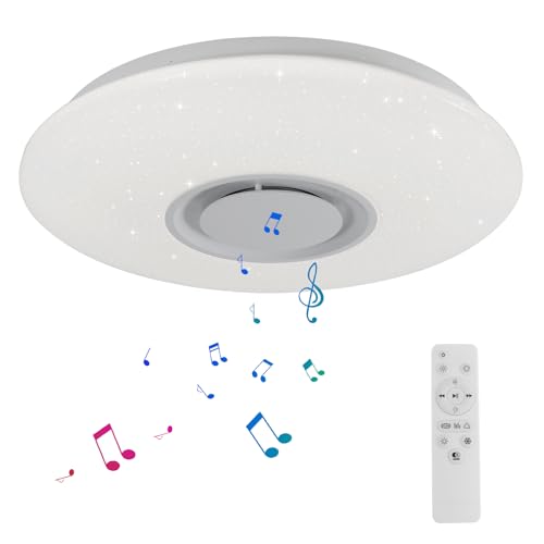 Horevo 36W LED Ceiling Light with Bluetooth Speaker | RGB Flush Mount