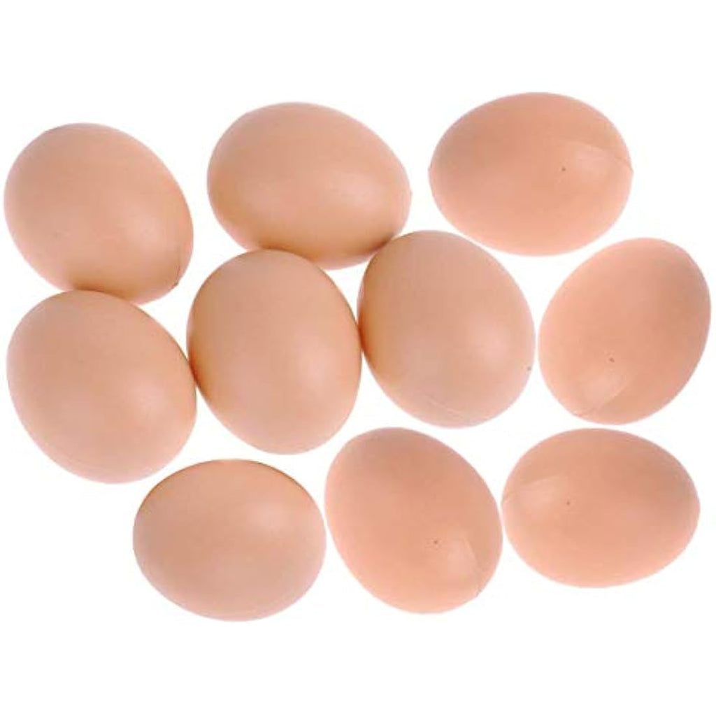Jolof Store 20Pcs Artificial Chicken Eggs – Realistic Brown Nesting Eggs