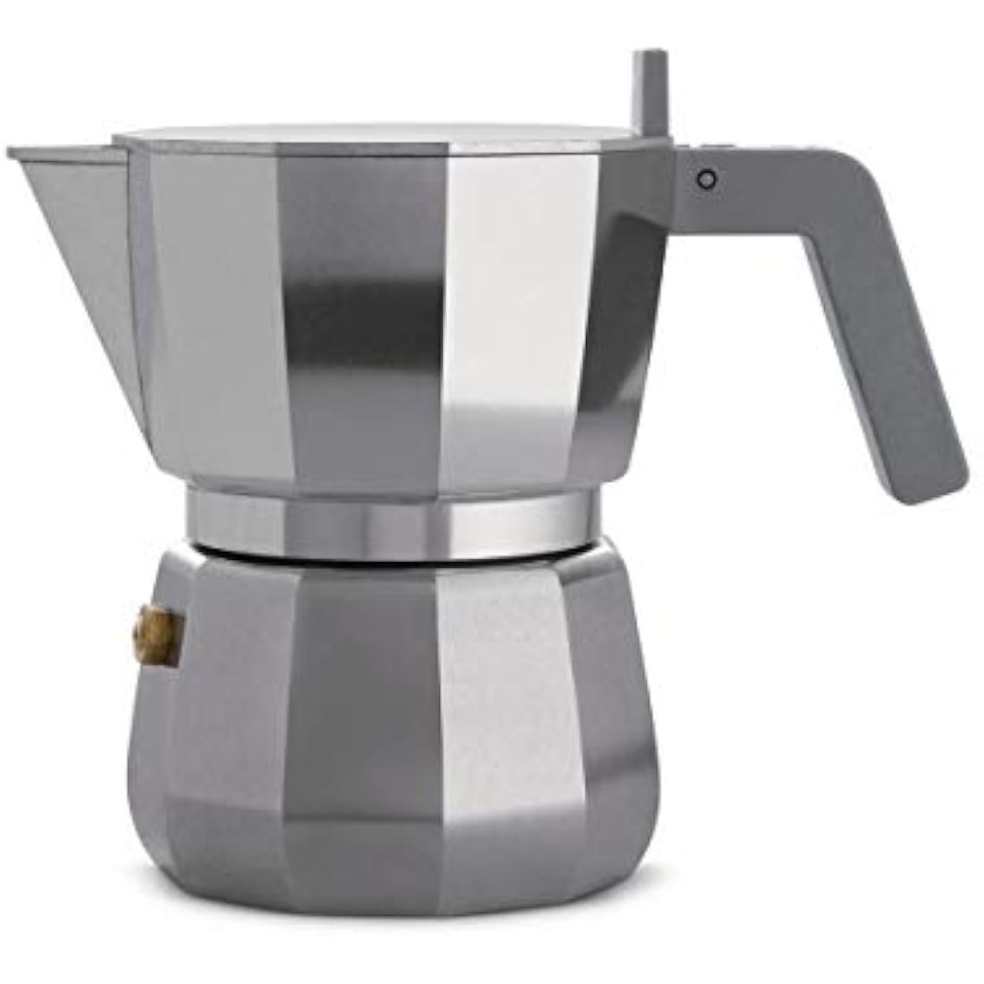 Alessi DC06/3 Moka Pot Espresso Coffee Maker - Cast Aluminium