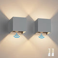 Klighten Outdoor Wall Light with Motion Sensor - IP54 Waterproof Grey 2PCS