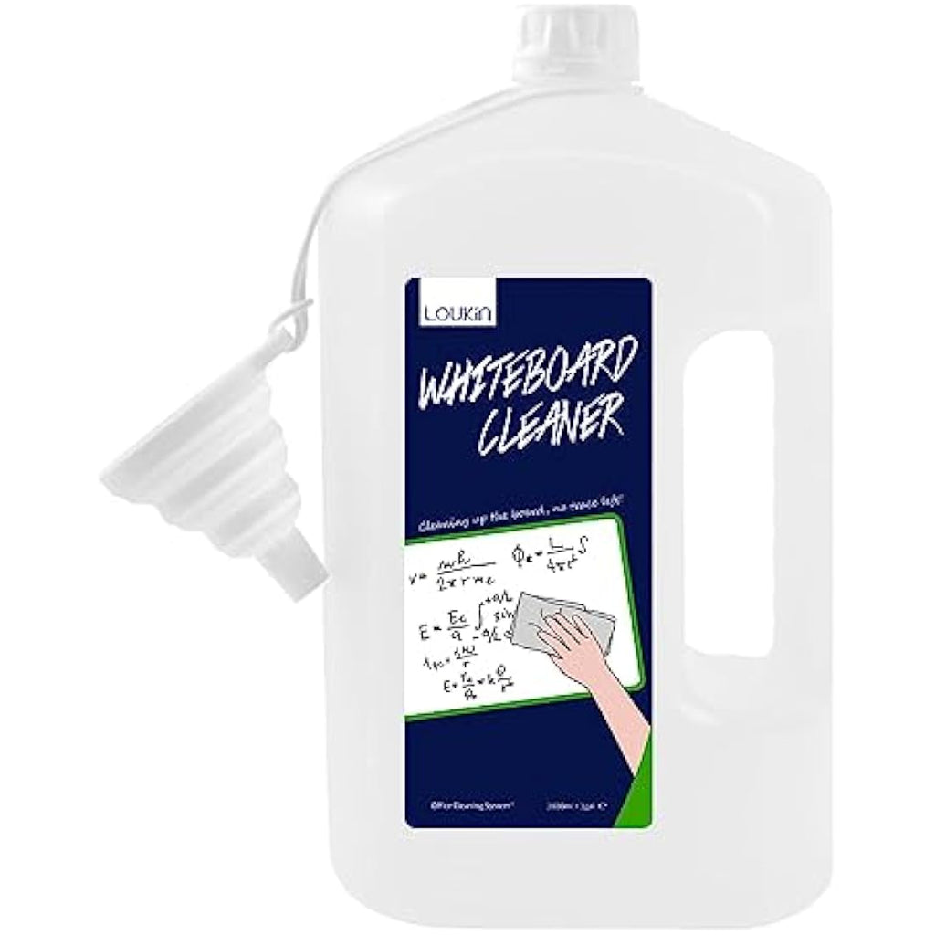 Loukin Non-Toxic Whiteboard Cleaner Refill | 1 Gallon Bulk with Funnel