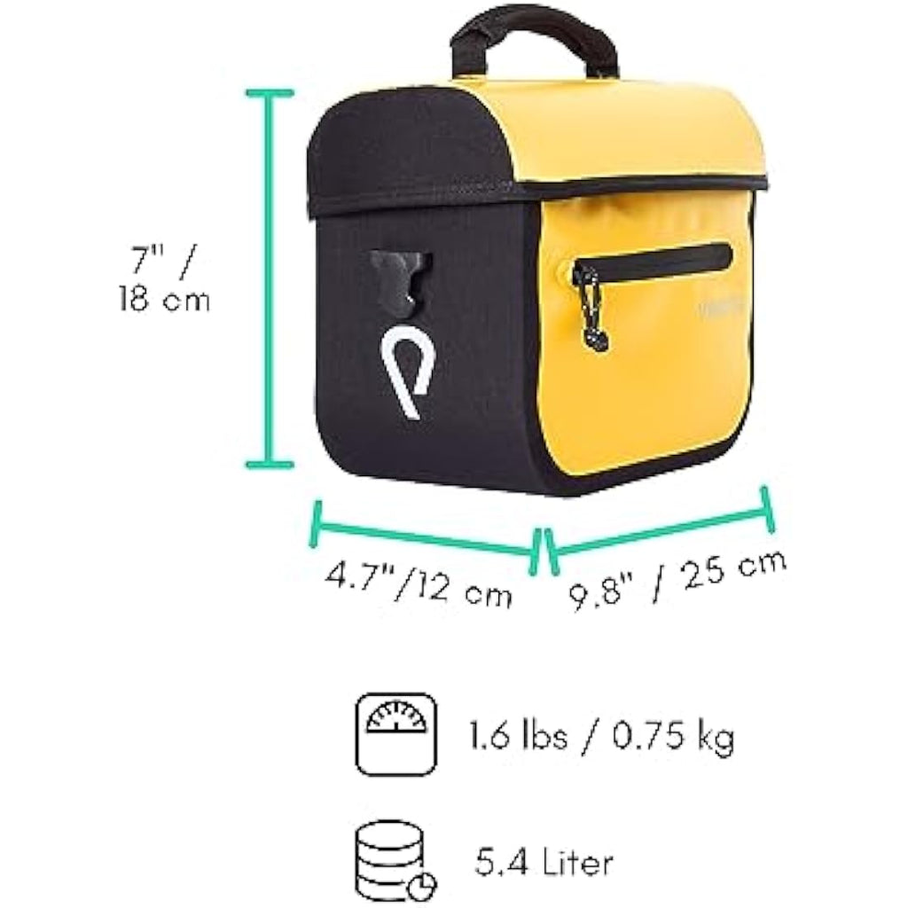 Vincita X-Cooper Brompton Front Bag – Water Resistant 5L Bag, Yellow