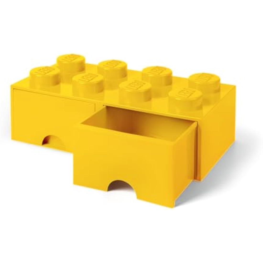 LEGO Storage Brick 8 with 2 Drawers – Yellow Stackable Toy Box
