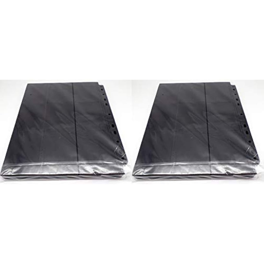 Docsmagic.de 100 Black 18-Pocket Sideloading Pages for Trading Cards