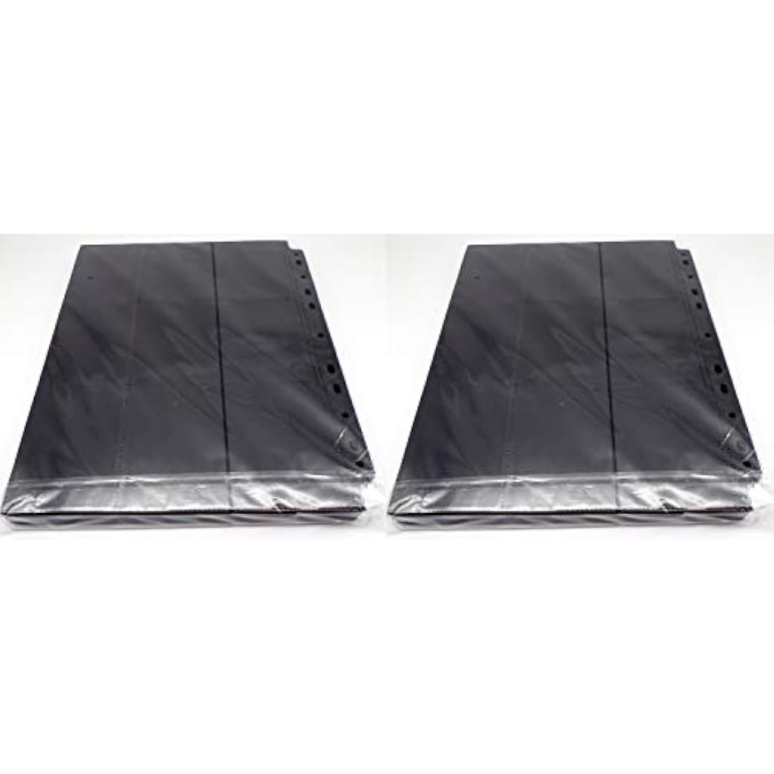 Docsmagic.de 100 Black 18-Pocket Sideloading Pages for Trading Cards