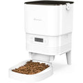 APETDOLA Automatic Cat Feeder – 4L Timed Pet Food Dispenser with Voice, White