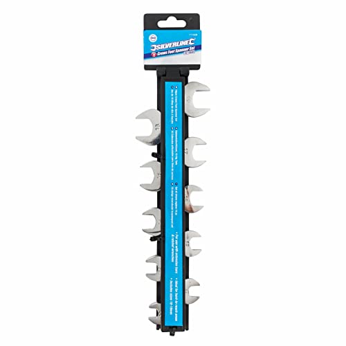 Silverline 10-Piece Crows Foot Spanner Set | 10-19mm Metric Wrenches