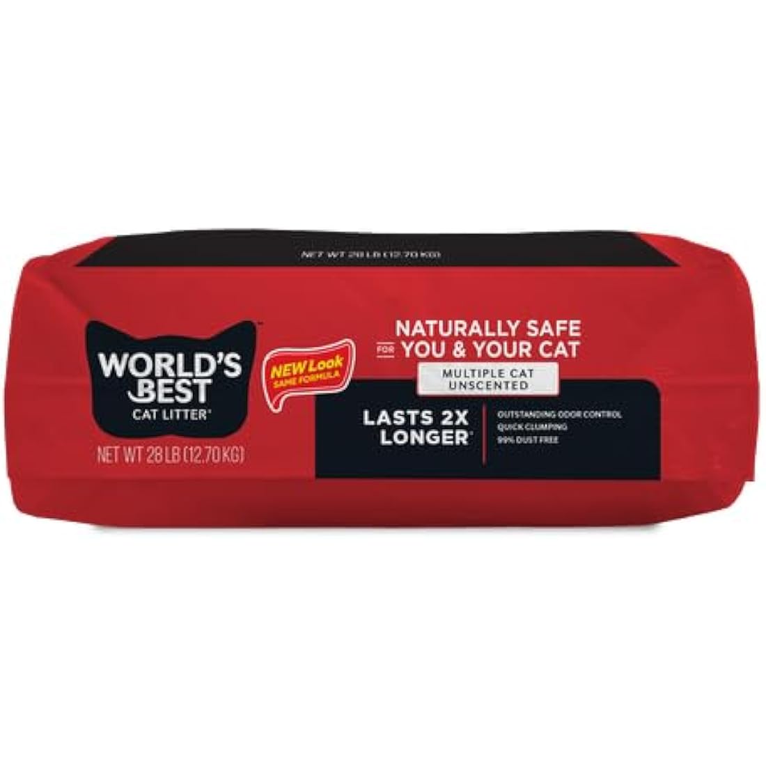World's Best Cat Litter – Multiple Cat Unscented Corn Litter, 28lb
