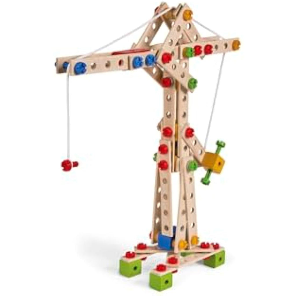 Eichhorn Constructor Wooden Crane Set – 170-Piece FSC Educational Toy