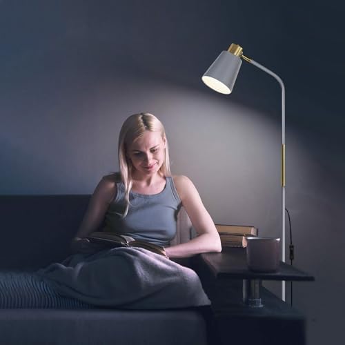 Jolof Store Industrial Floor Lamp – Adjustable Metal Task Light (Grey)