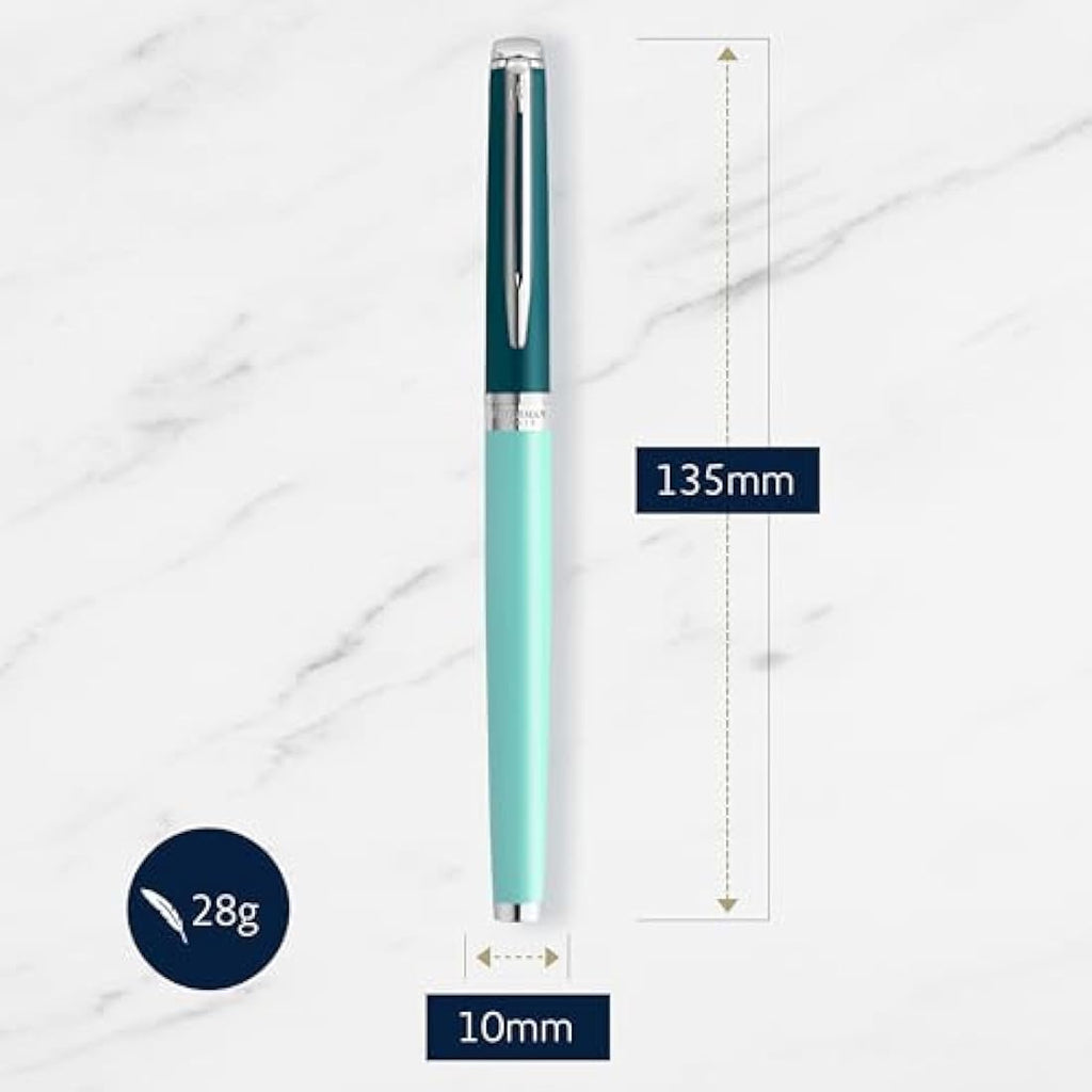 Waterman Hémisphère Fountain Pen – Metal & Green Lacquer, Fine Nib