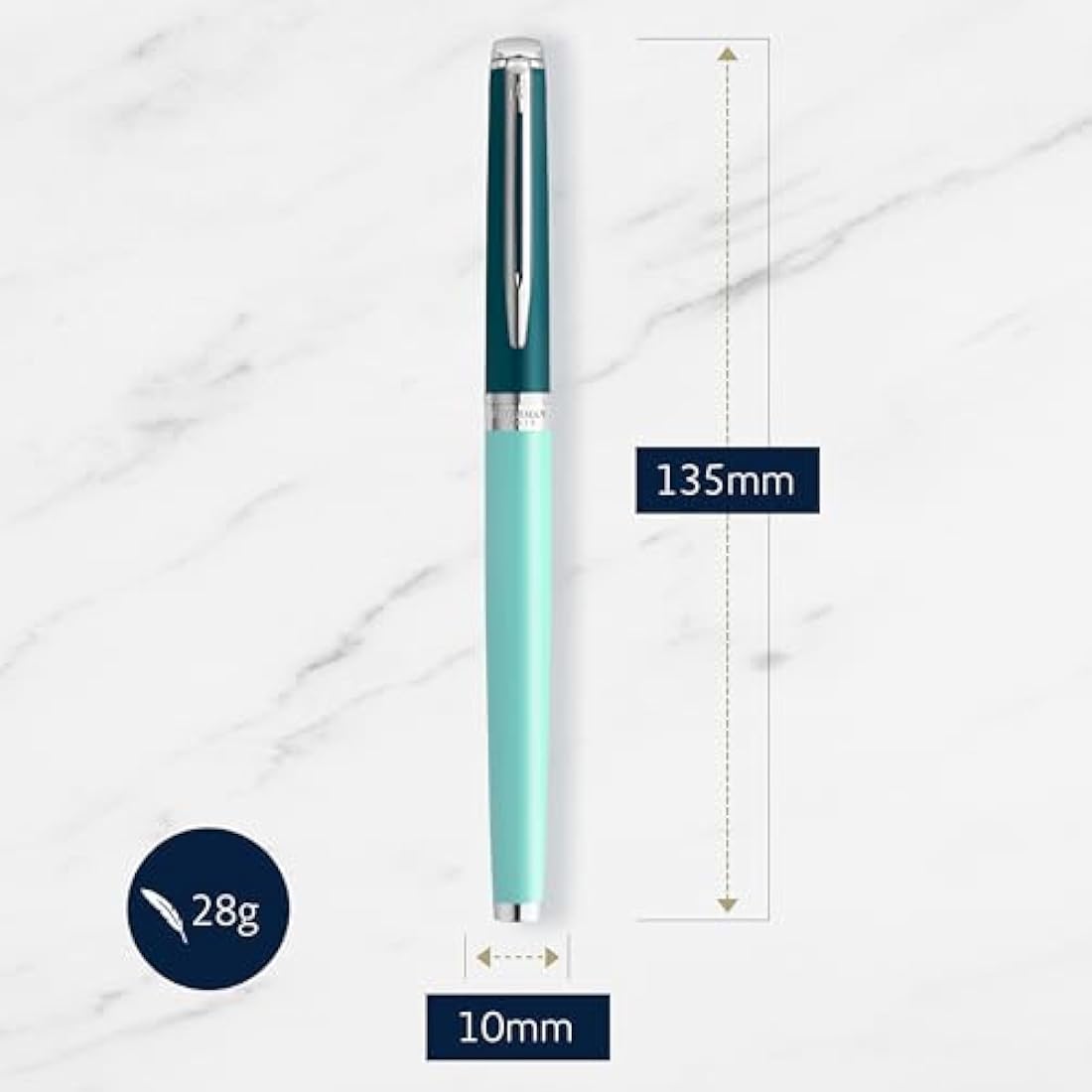 Waterman Hémisphère Fountain Pen – Metal & Green Lacquer, Fine Nib