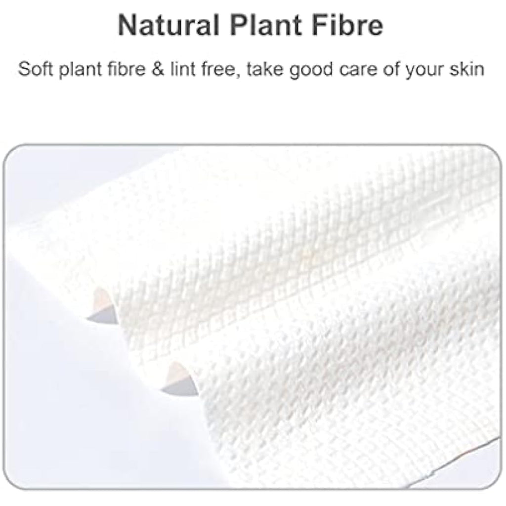 100% Cotton Disposable Face Towels for Sensitive Skin (3 Rolls)
