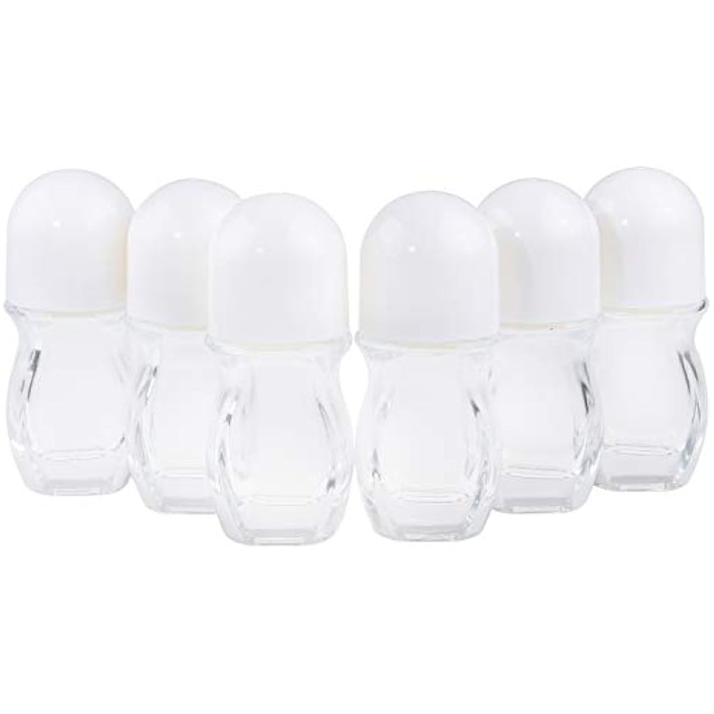 Kare & Kind Glass Roll-On Deodorant Bottles - 6-Pack Refillable 30ml