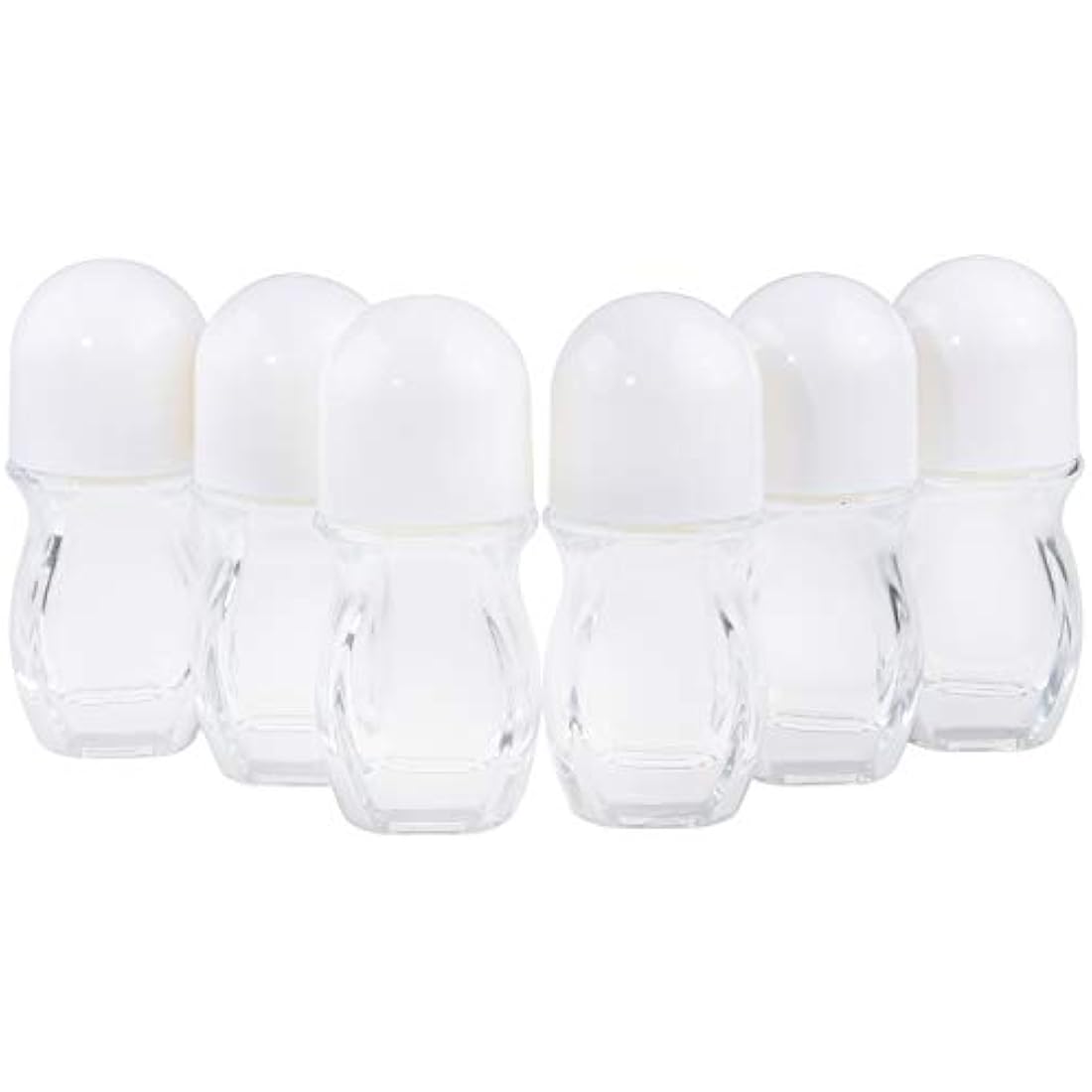 Kare & Kind Glass Roll-On Deodorant Bottles - 6-Pack Refillable 30ml