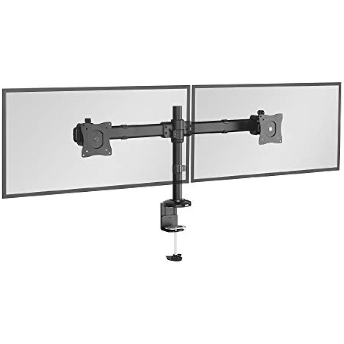 RICOO Dual Monitor Stand | 13-27 Inch VESA Desk Mount – Black