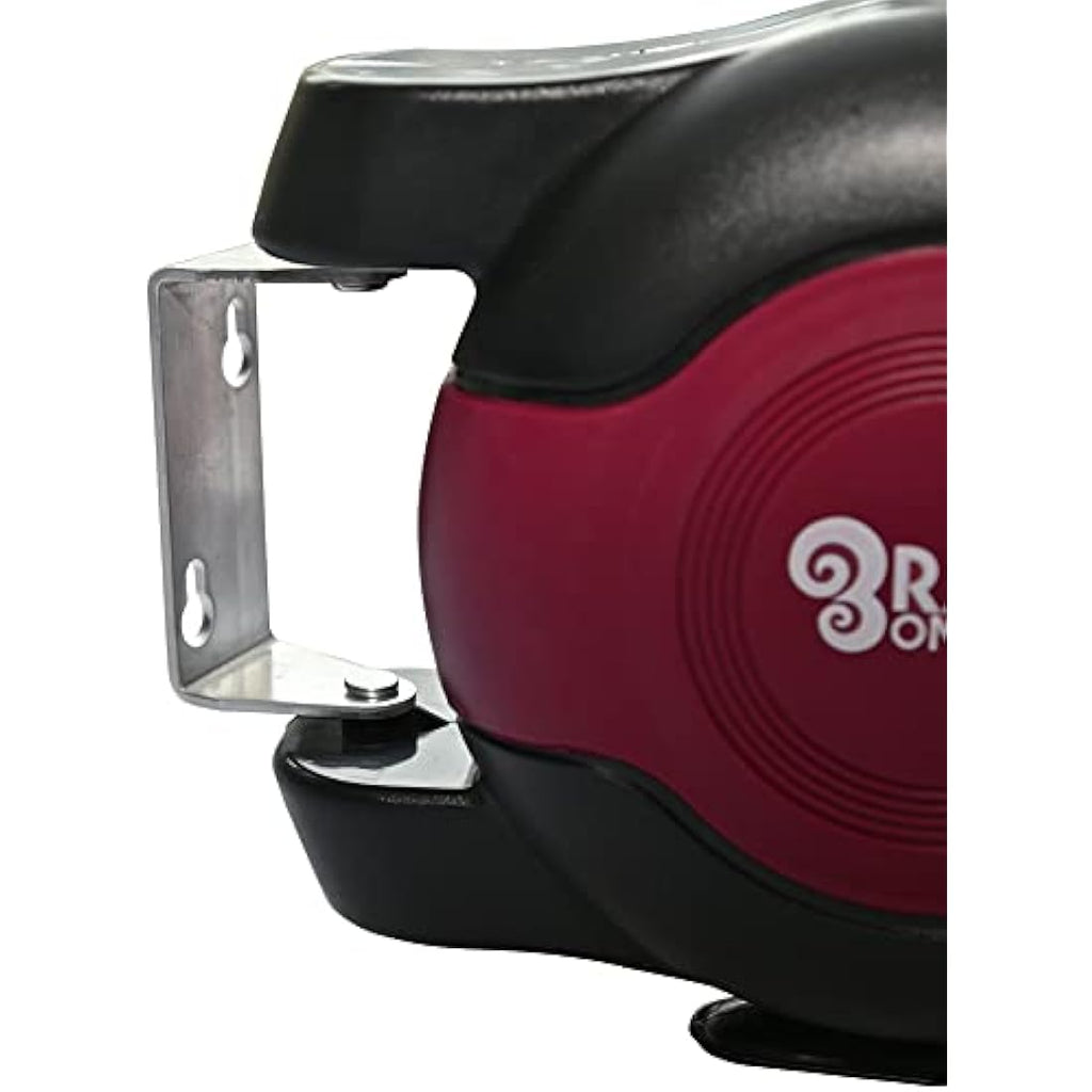 Ram Retractable Clothes Line – 30m Twin Cable Wall Mounted Dryer, Burgundy