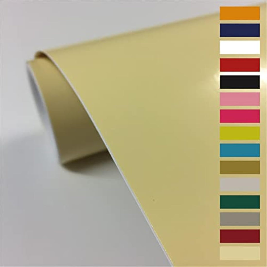 vgoltd Gloss Cream Vinyl Wrap – Self Adhesive Furniture Contact Paper