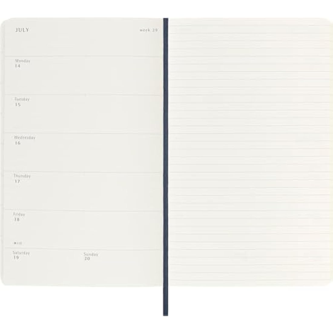 Moleskine 2025 Weekly Planner | Soft Cover Agenda | Sapphire Blue