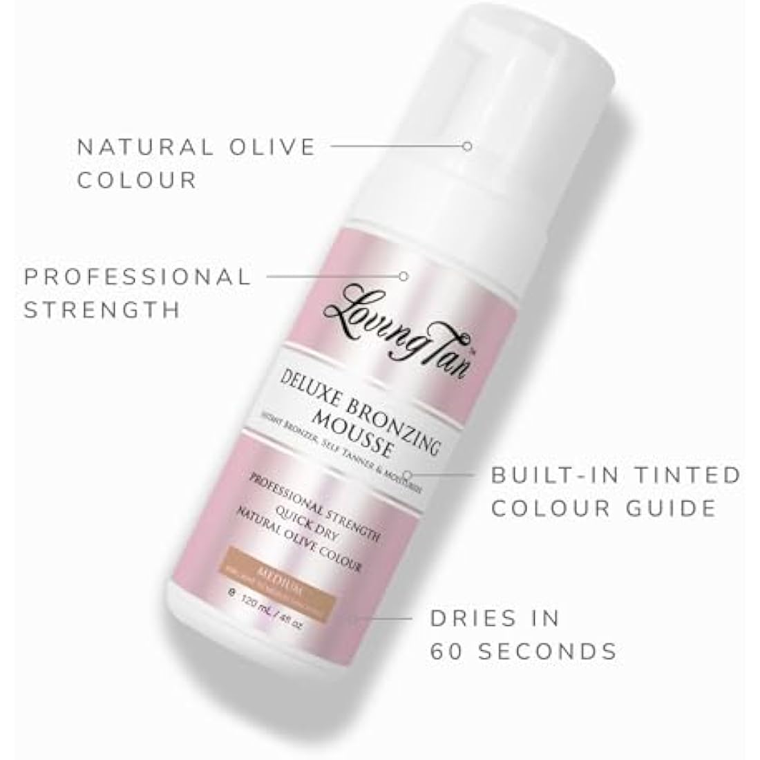 Loving Tan Deluxe Bronzing Mousse | Medium Sunless Tanner – 120ml