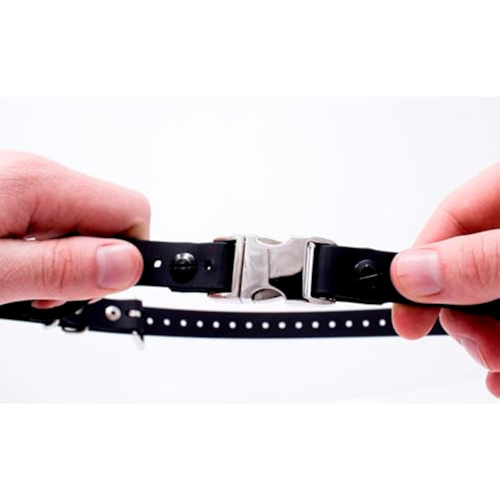 Educator Biothane Bungee Dog Collar | Waterproof & Odorproof | 1-Inch Black