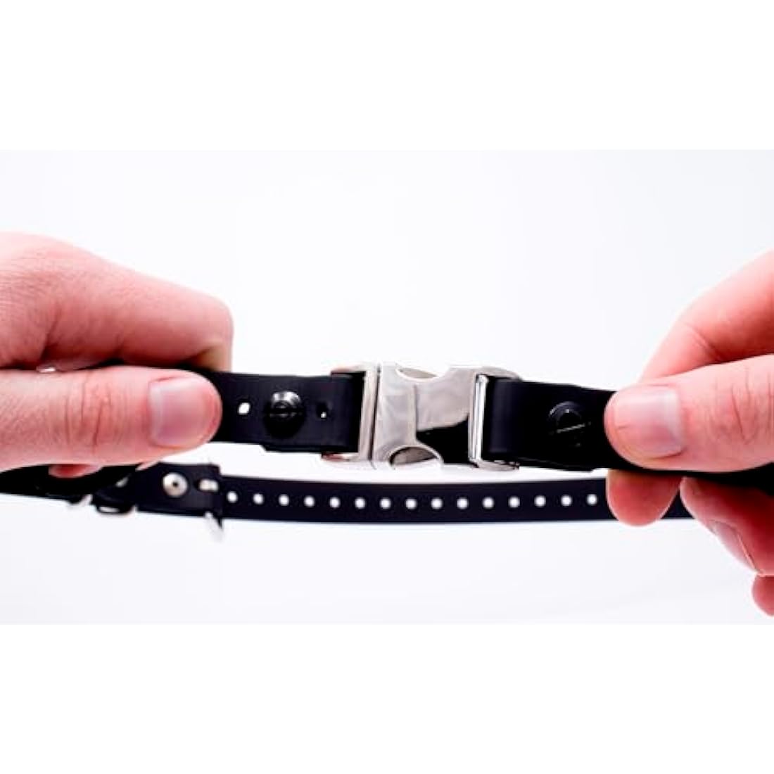Educator Biothane Bungee Dog Collar | Waterproof & Odorproof | 1-Inch Black