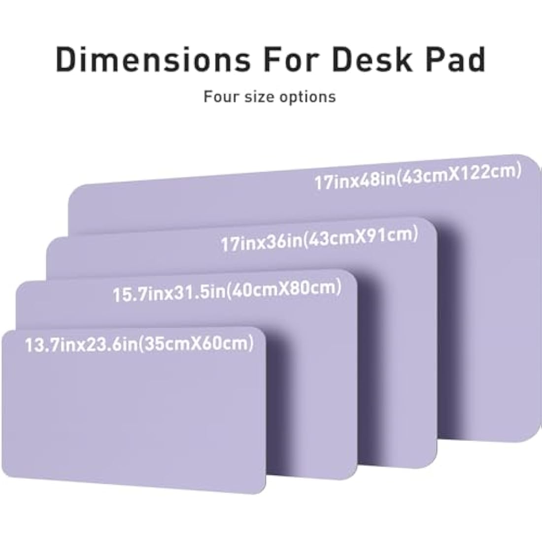 PU Leather Desk Pad - Waterproof Non-Slip Mat, Lavender